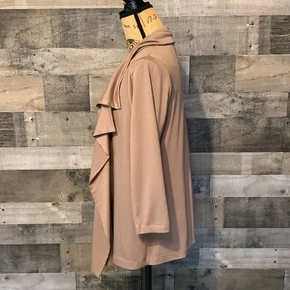 August Silk Open Jacket with draped front - Picture 4 of 16